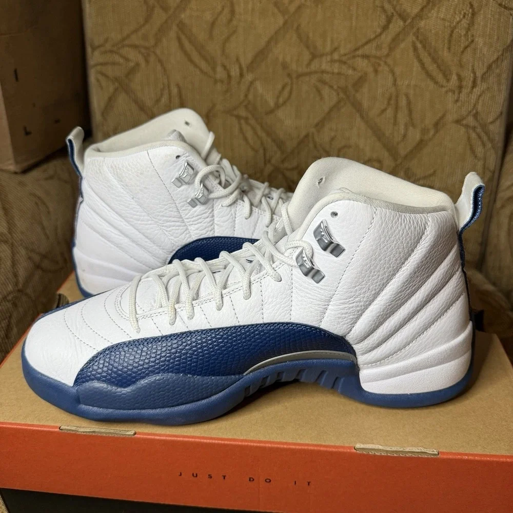 Nike Air Jordan 12 Retro Sneakers French Blue, Size 10.5, CT8013-114
